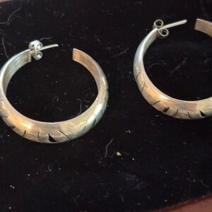 Chic Silver Hoop Earrings